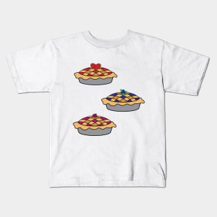 Pie Stickers, Strawberry, Blueberry, Raspberry Kids T-Shirt